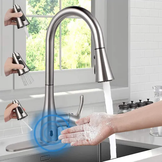 Automatic Sink Infrared Sensor Faucet Smart Touchless Kitchen Bathroom Water Tap