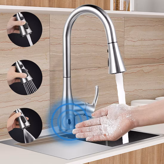 Automatic Sink Infrared Sensor Faucet Smart Touchless Kitchen Bathroom Water Tap