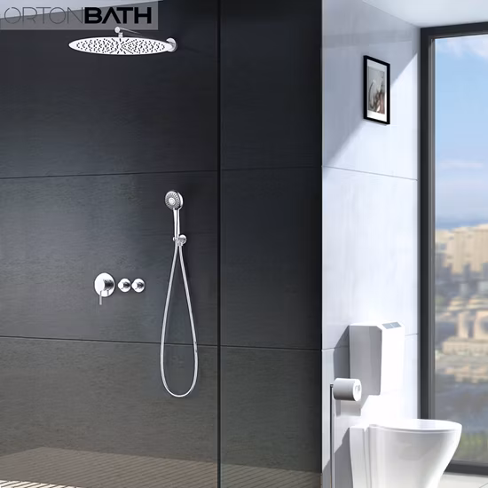 Cupc Watermark Bathroom Shower Faucet in Wall Mounted Rain Shower Set System