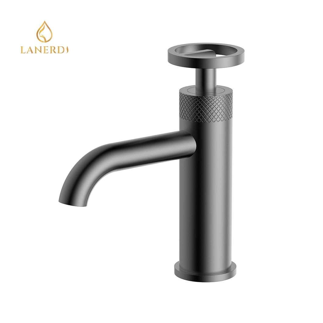 Sanitary Ware Faucet Factory Griferia Modern Basin Faucet Rotatable Knurling Handle Brass Bathroom Faucet Mixer Tap CE Upc Faucets Basin Faucet Water Tap