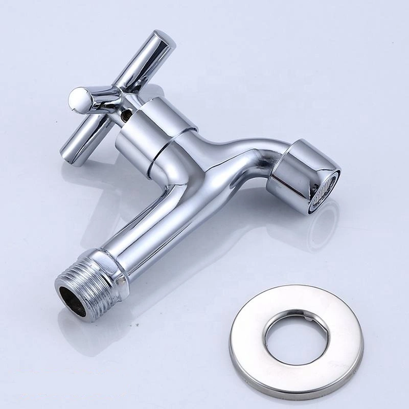 New Design Chrome Wall Mounted Water Taps for Washing Machine Faucet Quick Open Zinc Body Bibcock