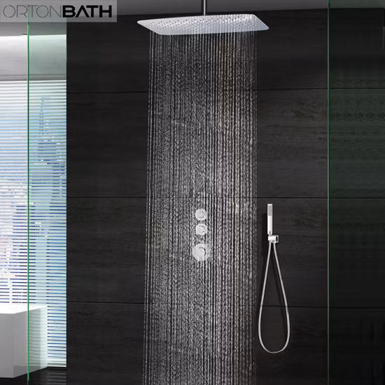 Cupc Watermark Bathroom Shower Faucet in Wall Mounted Rain Shower Set System
