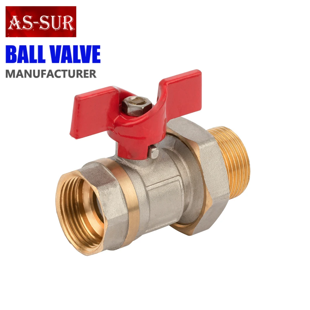 Ce Approved Water Gas Air Control Brass Ball Valve with Butterfly Handle