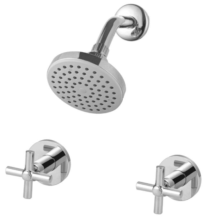 Double Handle Concealed Shower Faucet with Rain Shower Sh-1711022