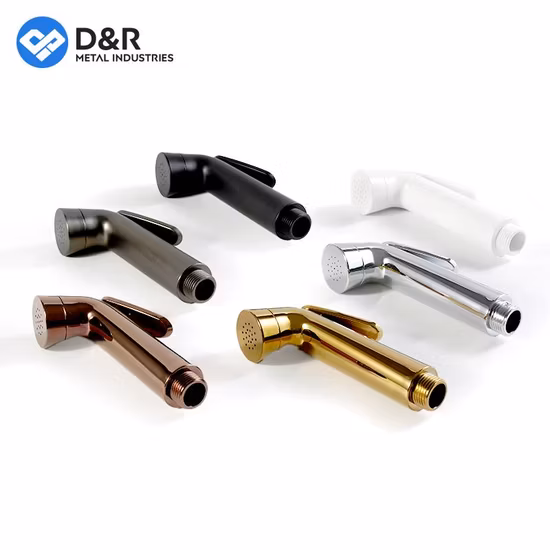 욕실 황동 화장실 휴대용 Shattaf 샤워 비데 분무기 Vlave with Bracket