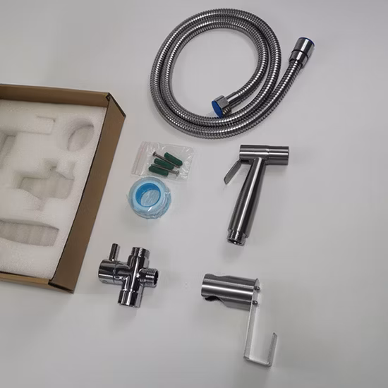 304 스테인레스 스틸 샤워 세트 스프레이 비데 수도꼭지 욕실 화장실 헤드 유연한 호스와 브래킷으로 개최