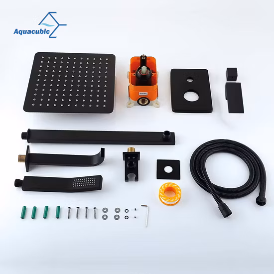 욕실 블랙 스페이스 알루미늄 샤워 세트 수도꼭지(화장실 샤워 포함)